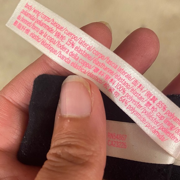 PINK VICTORIAS SECRET I Bra T-Shirt Lightly Lined Palm Tree Stripes 34C - Picture 14 of 15